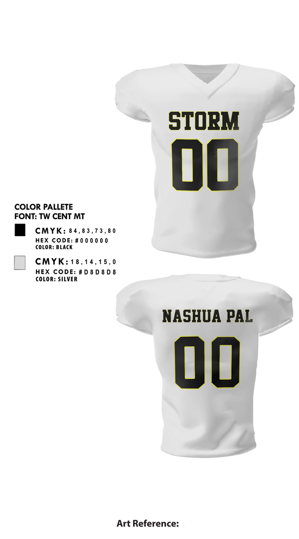 Nashua PAL Storm Football 837048 Reversible Football Jersey - 1
