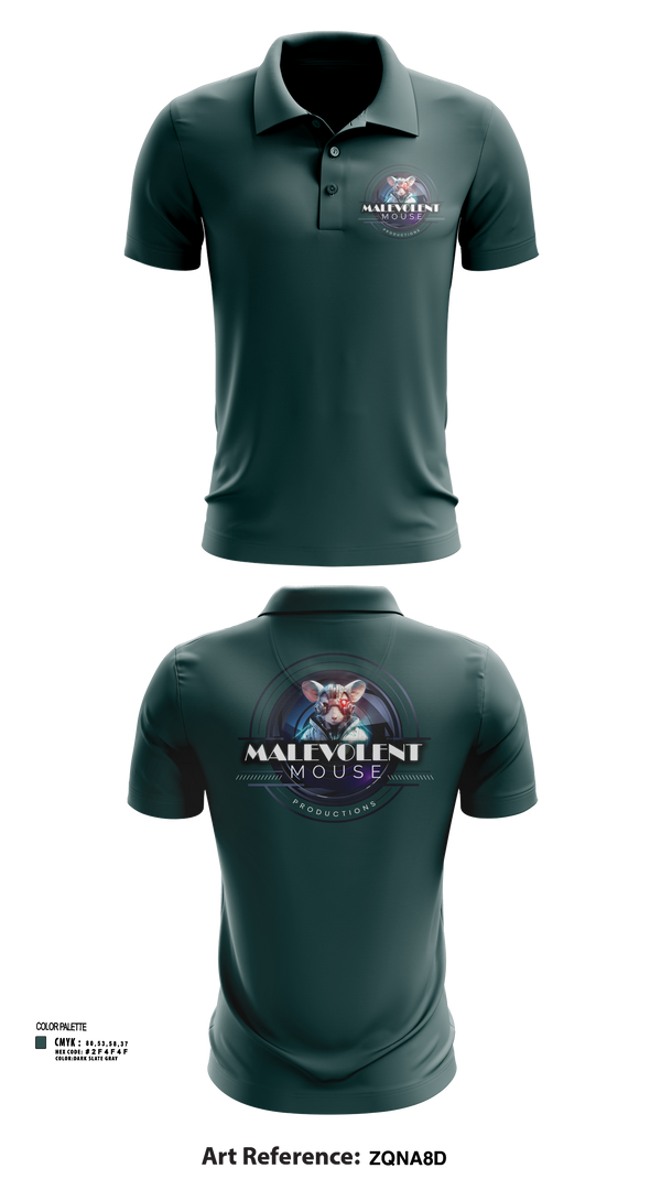 Short Sleeve Performance Polo, Malevolent Mouse Productions, , Teamtime, Team time, sublimation, custom sports apparel, team uniforms, spirit wear, spiritwear, sports uniforms, custom shirts, team store, custom team store, fundraiser sports, apparel fundraiser