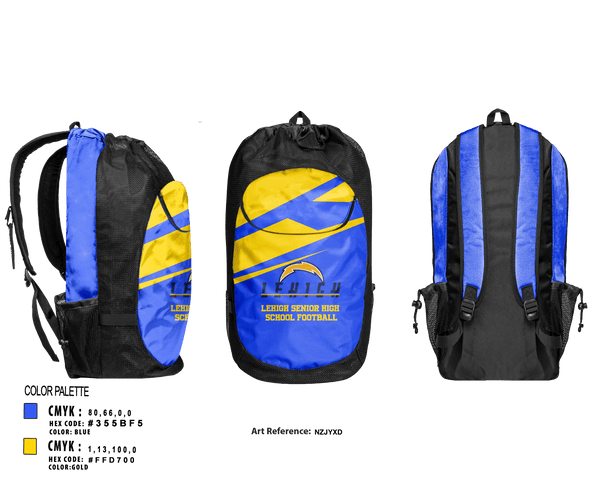 Gear Bag, Lehigh Senior High School Football, Football, Teamtime, Team time, sublimation, custom sports apparel, team uniforms, spirit wear, spiritwear, sports uniforms, custom shirts, team store, custom team store, fundraiser sports, apparel fundraiser