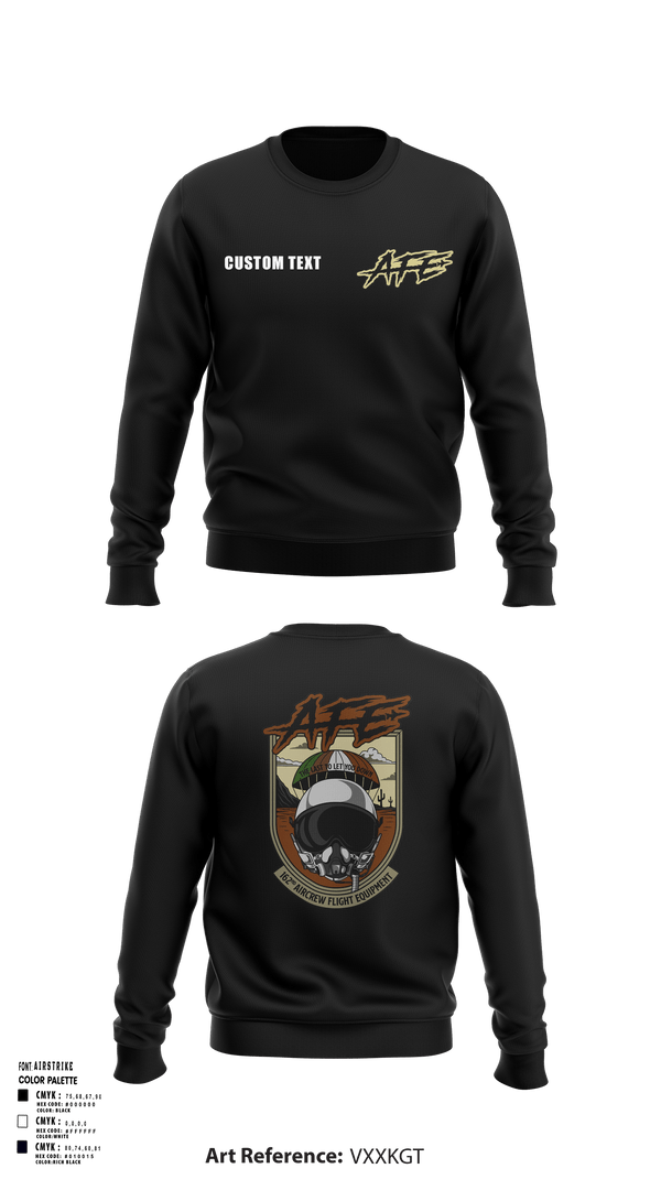 Crew Neck Sweatshirt, 162 AFE, Air Force, Teamtime, Team time, sublimation, custom sports apparel, team uniforms, spirit wear, spiritwear, sports uniforms, custom shirts, team store, custom team store, fundraiser sports, apparel fundraiser