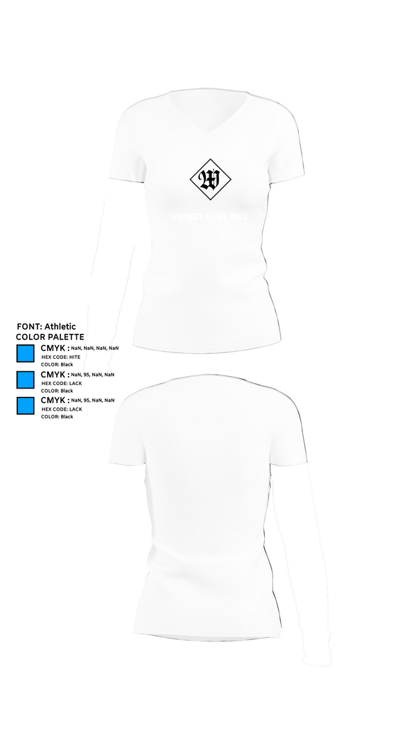 Womens Short Sleeve Vneck Shirt, Whiskey Alpha Zulu, , Teamtime, Team time, sublimation, custom sports apparel, team uniforms, spirit wear, spiritwear, sports uniforms, custom shirts, team store, custom team store, fundraiser sports, apparel fundraiser