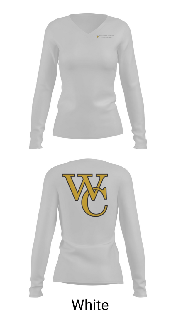 Womens Long Sleeve Vneck Shirt, Woodford County High School Golf, Golf, Teamtime, Team time, sublimation, custom sports apparel, team uniforms, spirit wear, spiritwear, sports uniforms, custom shirts, team store, custom team store, fundraiser sports, apparel fundraiser