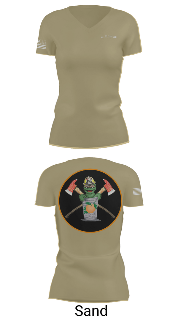 Womens Short Sleeve Vneck Shirt, 91 Bravo, Fire Department, Teamtime, Team time, sublimation, custom sports apparel, team uniforms, spirit wear, spiritwear, sports uniforms, custom shirts, team store, custom team store, fundraiser sports, apparel fundraiser