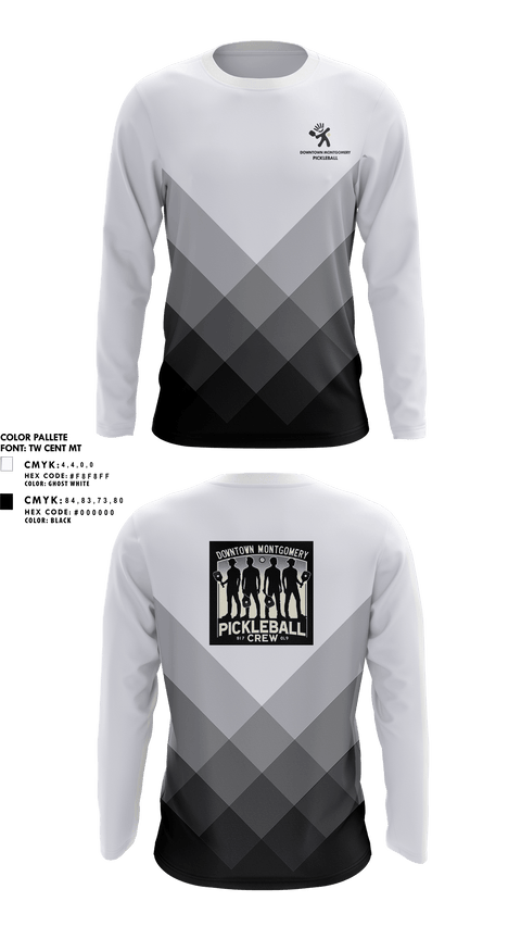 Long Sleeve Performance Shirt, Downtown Montgomery Pickleball Crew, Spirit Store, Teamtime, Team time, sublimation, custom sports apparel, team uniforms, spirit wear, spiritwear, sports uniforms, custom shirts, team store, custom team store, fundraiser sports, apparel fundraiser