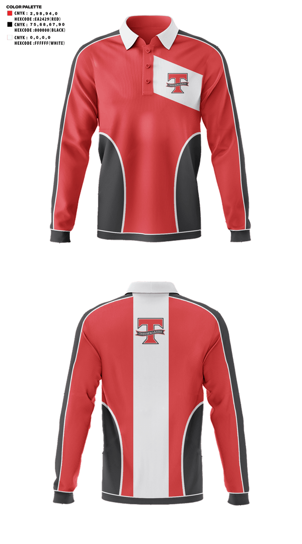 Long Sleeve Performance Polo, Tillamook High School Golf, Golf, Teamtime, Team time, sublimation, custom sports apparel, team uniforms, spirit wear, spiritwear, sports uniforms, custom shirts, team store, custom team store, fundraiser sports, apparel fundraiser