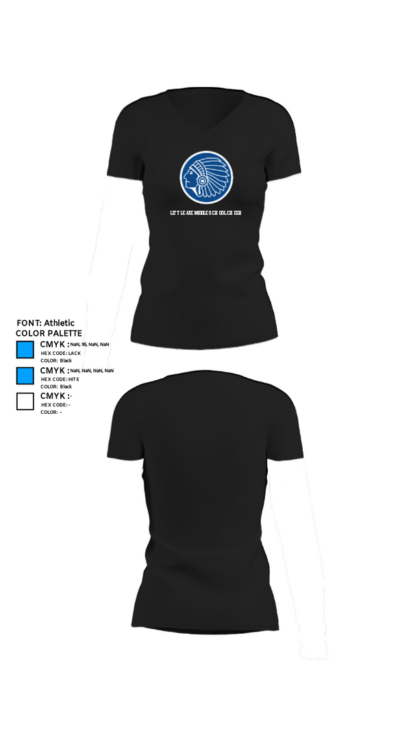 Womens Short Sleeve Vneck Shirt, Little Axe Middle School Cheer, Cheer, Teamtime, Team time, sublimation, custom sports apparel, team uniforms, spirit wear, spiritwear, sports uniforms, custom shirts, team store, custom team store, fundraiser sports, apparel fundraiser