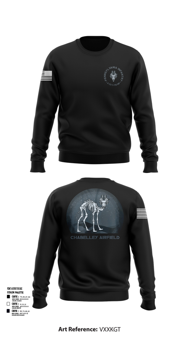 Crew Neck Sweatshirt, 1-112 INF Assassins, , Teamtime, Team time, sublimation, custom sports apparel, team uniforms, spirit wear, spiritwear, sports uniforms, custom shirts, team store, custom team store, fundraiser sports, apparel fundraiser