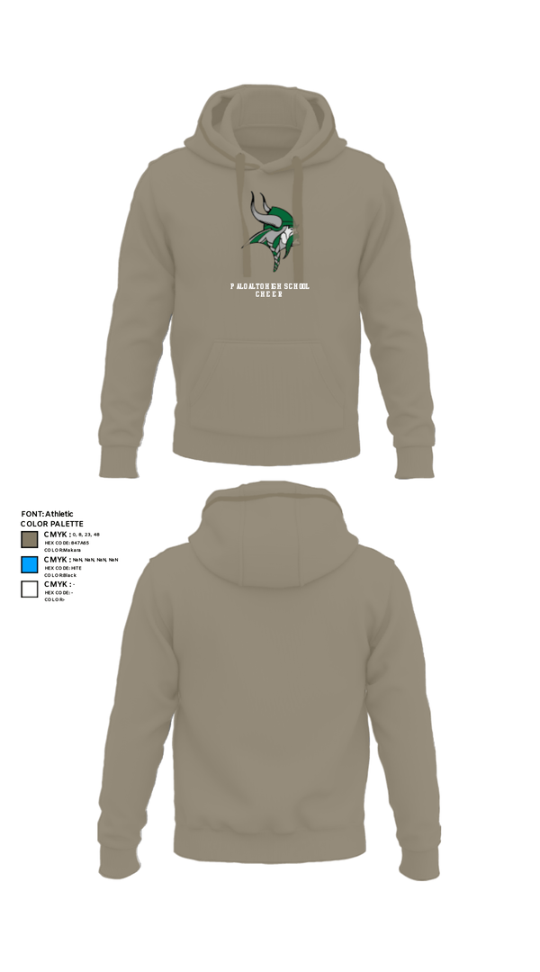 Hoodie, Palo Alto High School Cheer, Cheer, Teamtime, Team time, sublimation, custom sports apparel, team uniforms, spirit wear, spiritwear, sports uniforms, custom shirts, team store, custom team store, fundraiser sports, apparel fundraiser