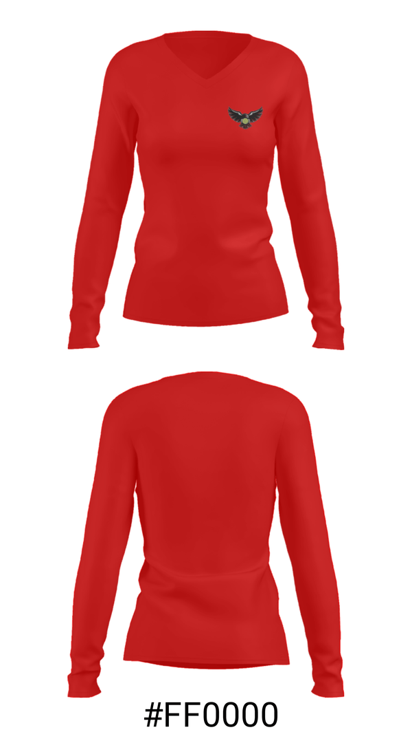 Women's Long Sleeve Vneck Shirt, Cheney High School Tennis, Tennis, Teamtime, Team time, sublimation, custom sports apparel, team uniforms, spirit wear, spiritwear, sports uniforms, custom shirts, team store, custom team store, fundraiser sports, apparel fundraiser