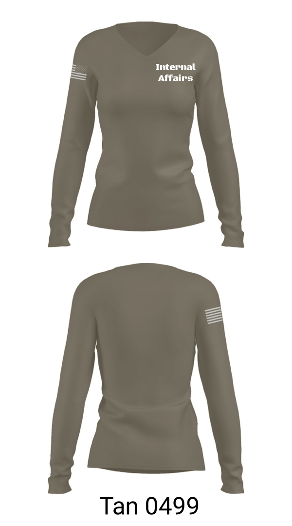 Women's Long Sleeve Vneck Shirt, Internal Affairs, Police, Teamtime, Team time, sublimation, custom sports apparel, team uniforms, spirit wear, spiritwear, sports uniforms, custom shirts, team store, custom team store, fundraiser sports, apparel fundraiser