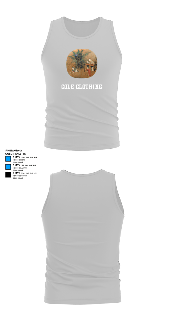 Tank Top, Cole Clothing, , Teamtime, Team time, sublimation, custom sports apparel, team uniforms, spirit wear, spiritwear, sports uniforms, custom shirts, team store, custom team store, fundraiser sports, apparel fundraiser