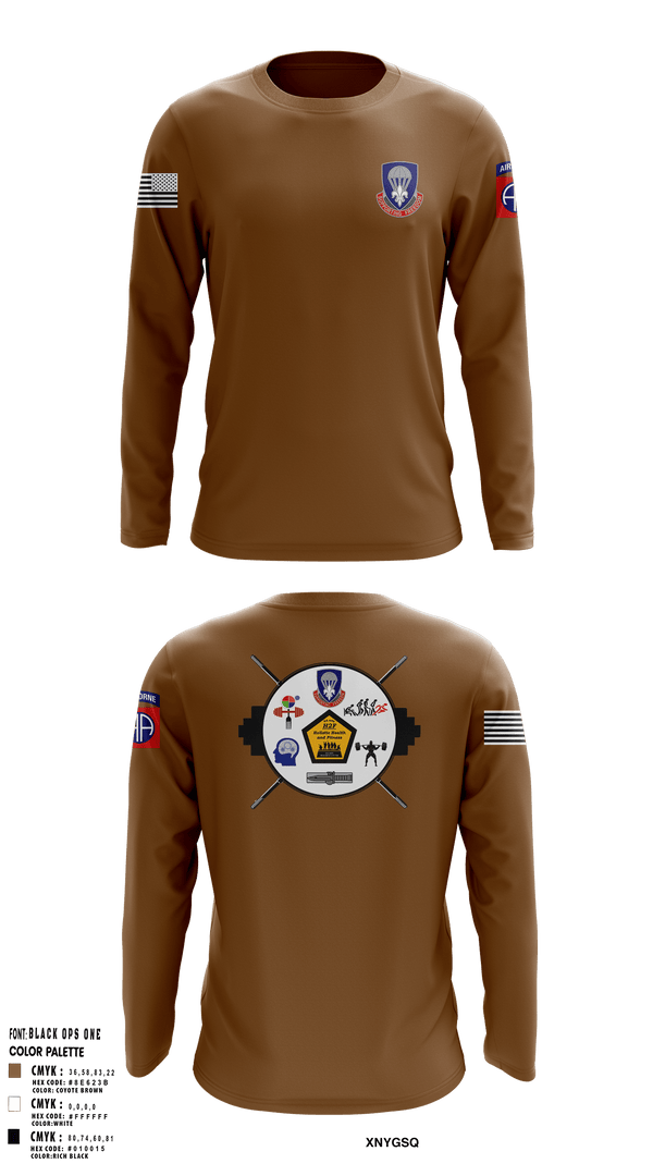 Long Sleeve Performance Shirt, 82nd ADSB H2F, Army, Teamtime, Team time, sublimation, custom sports apparel, team uniforms, spirit wear, spiritwear, sports uniforms, custom shirts, team store, custom team store, fundraiser sports, apparel fundraiser