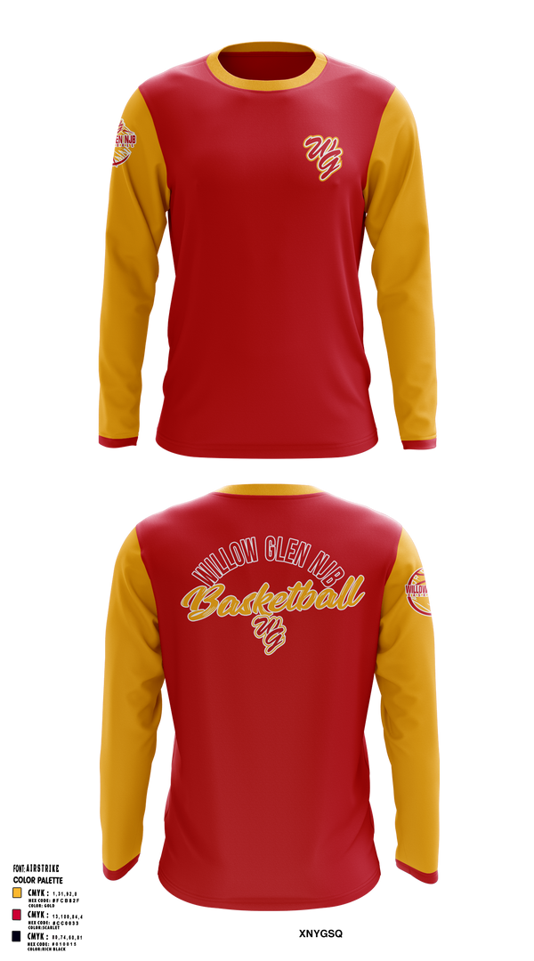 Long Sleeve Performance Shirt, Willow Glen NJB Basketball, Men's Basketball, Teamtime, Team time, sublimation, custom sports apparel, team uniforms, spirit wear, spiritwear, sports uniforms, custom shirts, team store, custom team store, fundraiser sports, apparel fundraiser