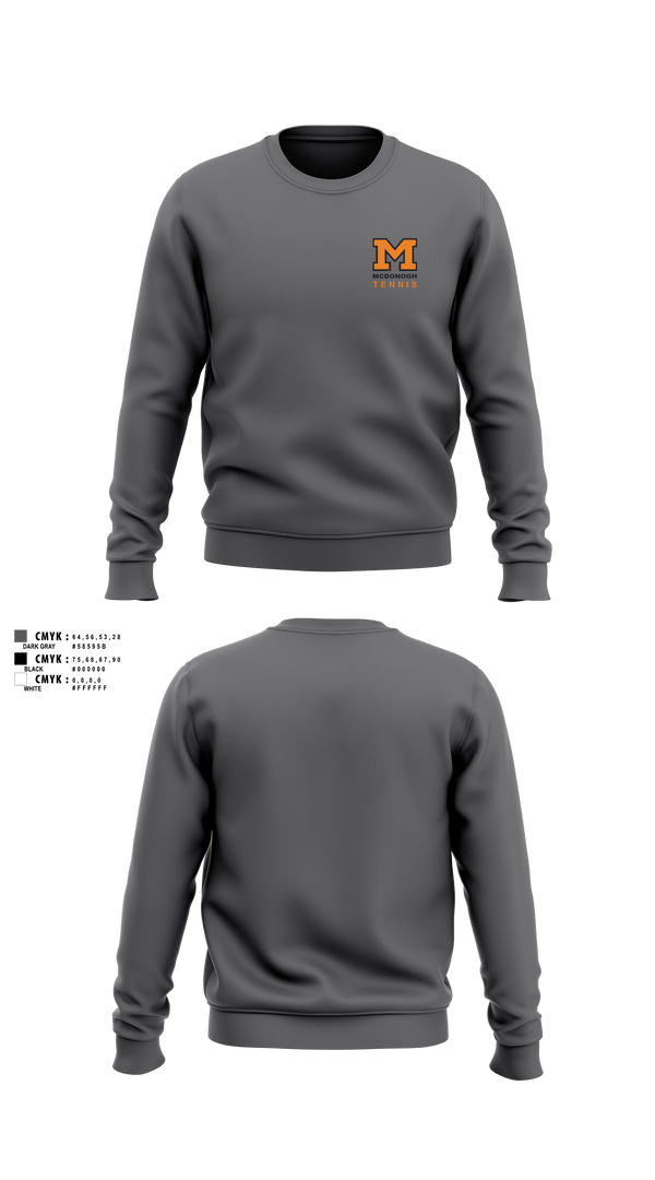 Crew Neck Sweatshirt, Girls Tennis McDonogh School, Tennis, Teamtime, Team time, sublimation, custom sports apparel, team uniforms, spirit wear, spiritwear, sports uniforms, custom shirts, team store, custom team store, fundraiser sports, apparel fundraiser