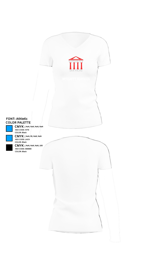 Womens Short Sleeve Vneck Shirt, Integrity Services, , Teamtime, Team time, sublimation, custom sports apparel, team uniforms, spirit wear, spiritwear, sports uniforms, custom shirts, team store, custom team store, fundraiser sports, apparel fundraiser