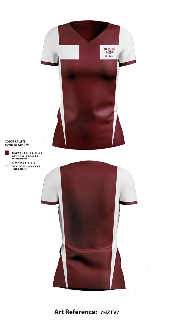 Womens Short Sleeve Vneck Shirt, Newton High School Basketball, Women's Basketball, Teamtime, Team time, sublimation, custom sports apparel, team uniforms, spirit wear, spiritwear, sports uniforms, custom shirts, team store, custom team store, fundraiser sports, apparel fundraiser