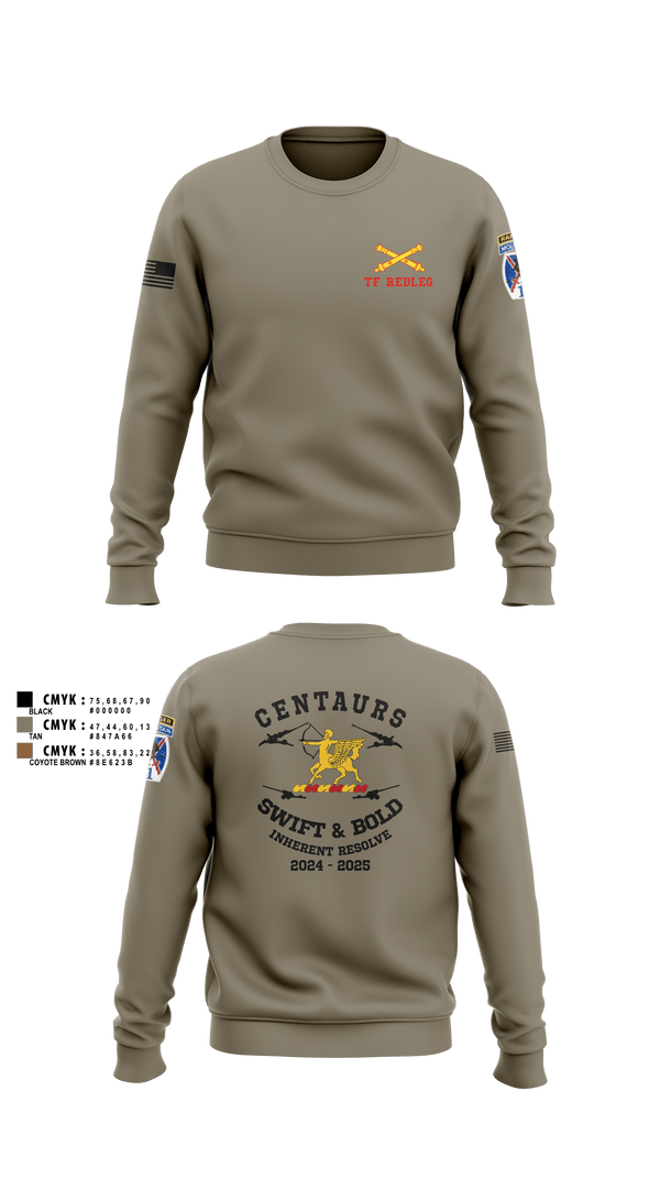 Crew Neck Sweatshirt, 3-6 FA, Army, Teamtime, Team time, sublimation, custom sports apparel, team uniforms, spirit wear, spiritwear, sports uniforms, custom shirts, team store, custom team store, fundraiser sports, apparel fundraiser
