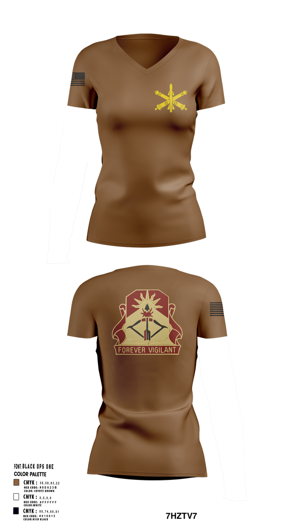 Womens Short Sleeve Vneck Shirt, BTRY-B 1/188th, National Guard, Teamtime, Team time, sublimation, custom sports apparel, team uniforms, spirit wear, spiritwear, sports uniforms, custom shirts, team store, custom team store, fundraiser sports, apparel fundraiser