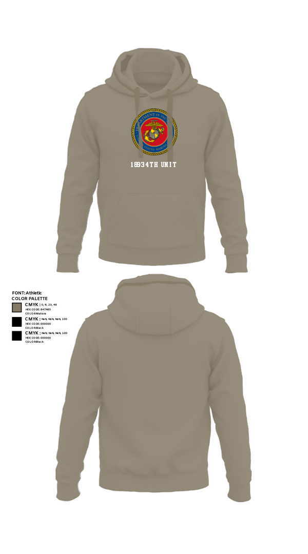 Hoodie, 189/34th unit, Marines, Teamtime, Team time, sublimation, custom sports apparel, team uniforms, spirit wear, spiritwear, sports uniforms, custom shirts, team store, custom team store, fundraiser sports, apparel fundraiser
