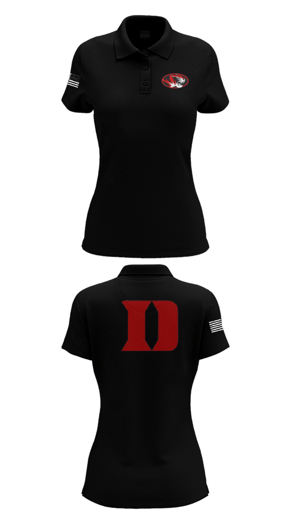 Womens Short Sleeve Performance Polo, Duke High School Golf, Golf, Teamtime, Team time, sublimation, custom sports apparel, team uniforms, spirit wear, spiritwear, sports uniforms, custom shirts, team store, custom team store, fundraiser sports, apparel fundraiser