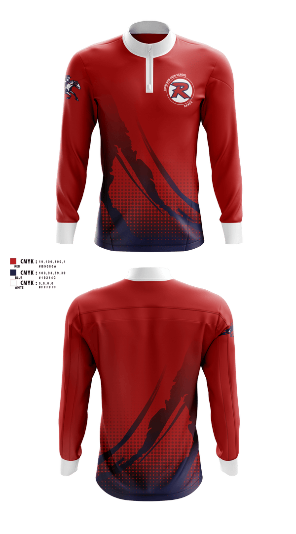 Quarter Zip Jacket, Richland High School Dance, Spirit Store, Teamtime, Team time, sublimation, custom sports apparel, team uniforms, spirit wear, spiritwear, sports uniforms, custom shirts, team store, custom team store, fundraiser sports, apparel fundraiser