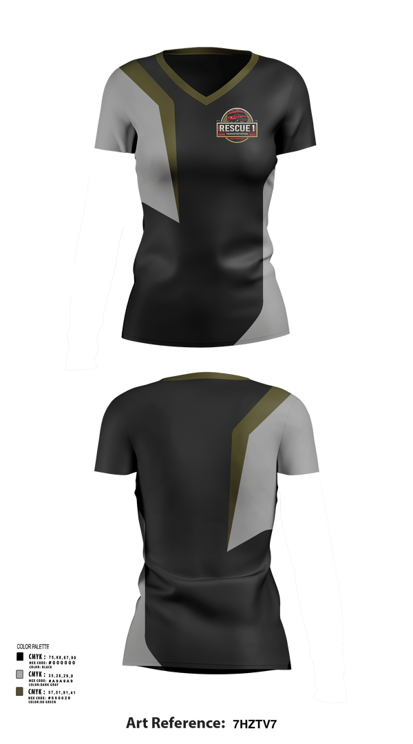 Womens Short Sleeve Vneck Shirt, Rescue 1 transportation, , Teamtime, Team time, sublimation, custom sports apparel, team uniforms, spirit wear, spiritwear, sports uniforms, custom shirts, team store, custom team store, fundraiser sports, apparel fundraiser