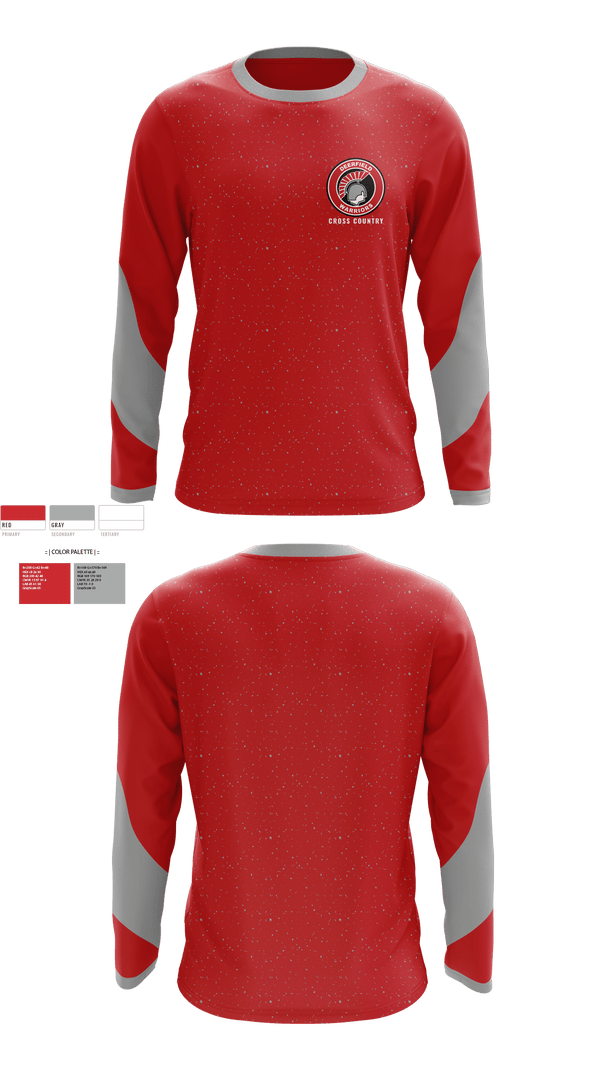 Long Sleeve Performance Shirt, Deerfield High School Cross Country, Cross Country, Teamtime, Team time, sublimation, custom sports apparel, team uniforms, spirit wear, spiritwear, sports uniforms, custom shirts, team store, custom team store, fundraiser sports, apparel fundraiser
