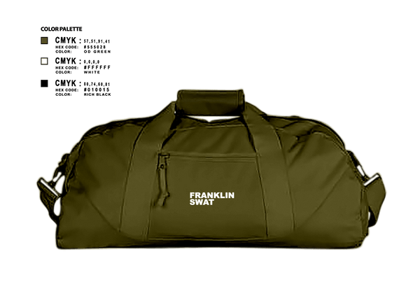 Duffle Bag, Franklin swat, , Teamtime, Team time, sublimation, custom sports apparel, team uniforms, spirit wear, spiritwear, sports uniforms, custom shirts, team store, custom team store, fundraiser sports, apparel fundraiser