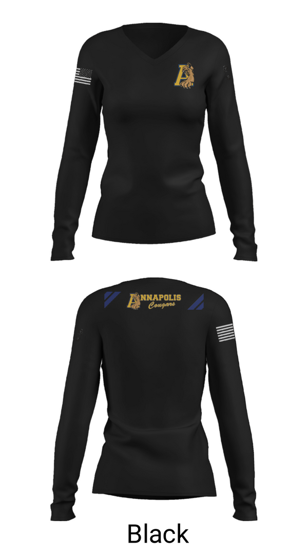 Women's Long Sleeve Vneck Shirt, AHS STEP TEAM, Women's Soccer, Teamtime, Team time, sublimation, custom sports apparel, team uniforms, spirit wear, spiritwear, sports uniforms, custom shirts, team store, custom team store, fundraiser sports, apparel fundraiser
