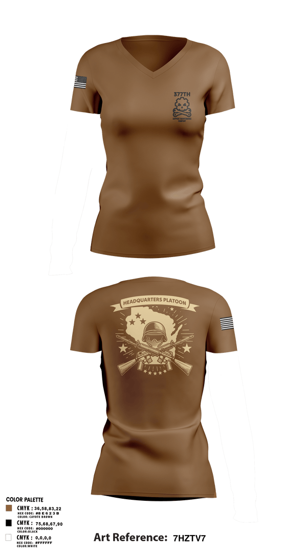 Womens Short Sleeve Vneck Shirt, 377th SMC, Army, Teamtime, Team time, sublimation, custom sports apparel, team uniforms, spirit wear, spiritwear, sports uniforms, custom shirts, team store, custom team store, fundraiser sports, apparel fundraiser
