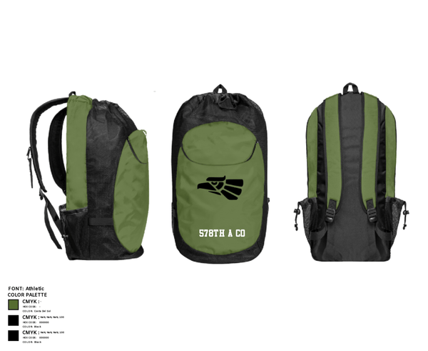 Gear Bag, 578th A Co, National Guard, Teamtime, Team time, sublimation, custom sports apparel, team uniforms, spirit wear, spiritwear, sports uniforms, custom shirts, team store, custom team store, fundraiser sports, apparel fundraiser