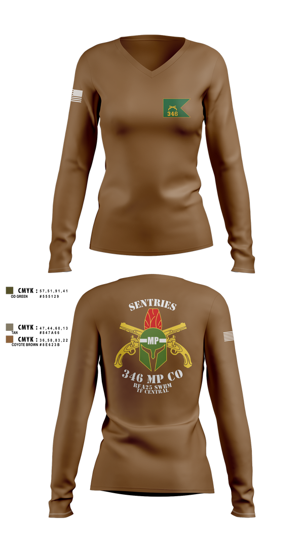 Womens Long Sleeve Vneck Shirt, 346 MP CO, , Teamtime, Team time, sublimation, custom sports apparel, team uniforms, spirit wear, spiritwear, sports uniforms, custom shirts, team store, custom team store, fundraiser sports, apparel fundraiser
