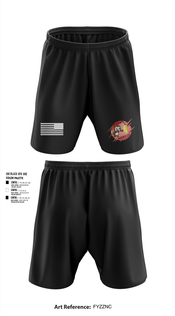 Athletic Shorts With Pockets, Fight Monkeys, , Teamtime, Team time, sublimation, custom sports apparel, team uniforms, spirit wear, spiritwear, sports uniforms, custom shirts, team store, custom team store, fundraiser sports, apparel fundraiser