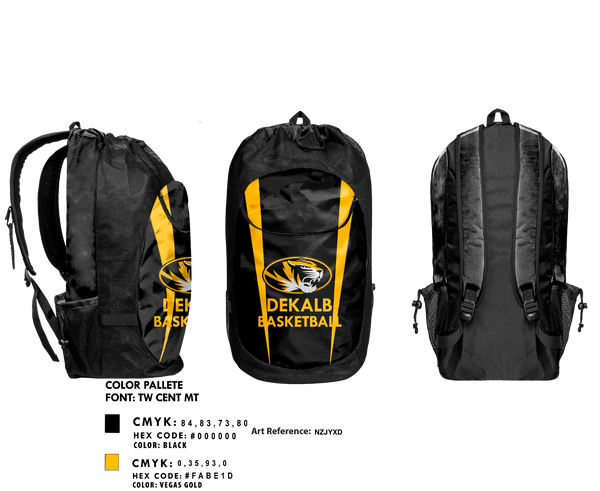 Gear Bag, Dekalb High School Basketball, Women's Basketball, Teamtime, Team time, sublimation, custom sports apparel, team uniforms, spirit wear, spiritwear, sports uniforms, custom shirts, team store, custom team store, fundraiser sports, apparel fundraiser