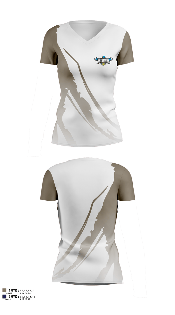 Womens Short Sleeve Vneck Shirt, Barrie North Winter Tennis, Tennis, Teamtime, Team time, sublimation, custom sports apparel, team uniforms, spirit wear, spiritwear, sports uniforms, custom shirts, team store, custom team store, fundraiser sports, apparel fundraiser