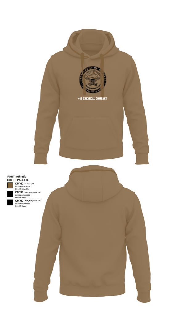 Hoodie, 445 Chemical Company, National Guard, Teamtime, Team time, sublimation, custom sports apparel, team uniforms, spirit wear, spiritwear, sports uniforms, custom shirts, team store, custom team store, fundraiser sports, apparel fundraiser