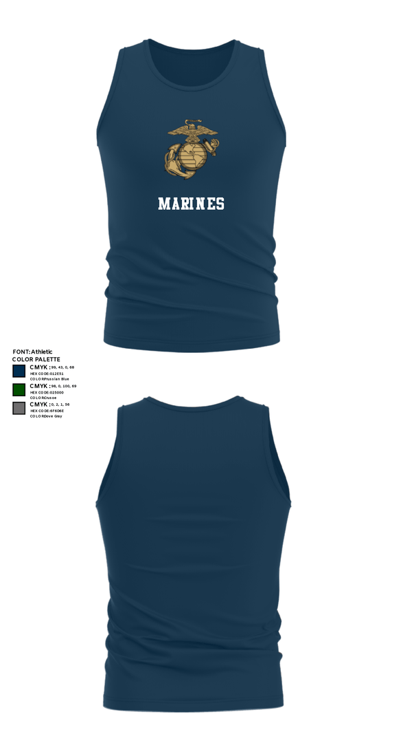 Tank Top, Marine Training Academy USA, Marines, Teamtime, Team time, sublimation, custom sports apparel, team uniforms, spirit wear, spiritwear, sports uniforms, custom shirts, team store, custom team store, fundraiser sports, apparel fundraiser
