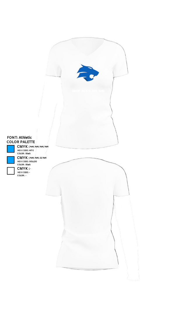 Womens Short Sleeve Vneck Shirt, Durant High School Band, Spirit Store, Teamtime, Team time, sublimation, custom sports apparel, team uniforms, spirit wear, spiritwear, sports uniforms, custom shirts, team store, custom team store, fundraiser sports, apparel fundraiser
