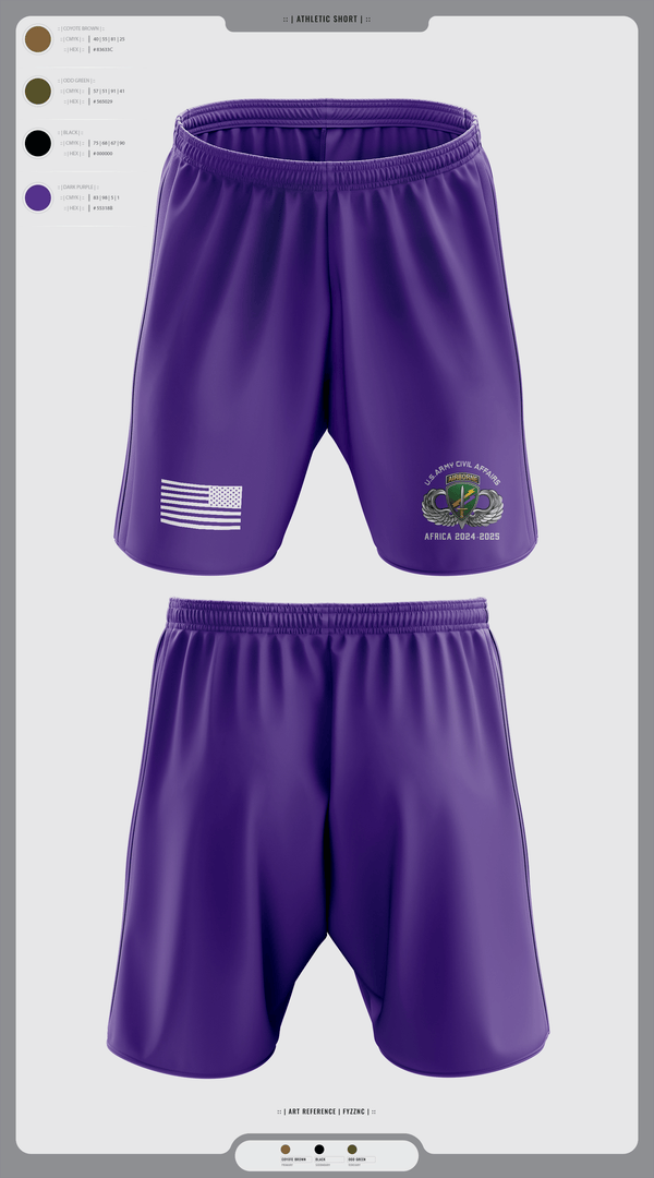 Athletic Shorts With Pockets, 478th CA BN (A), Army, Teamtime, Team time, sublimation, custom sports apparel, team uniforms, spirit wear, spiritwear, sports uniforms, custom shirts, team store, custom team store, fundraiser sports, apparel fundraiser