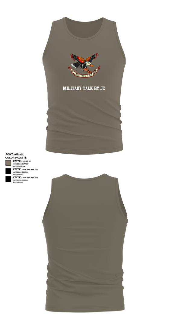Tank Top, Military Talk by JC, Army, Teamtime, Team time, sublimation, custom sports apparel, team uniforms, spirit wear, spiritwear, sports uniforms, custom shirts, team store, custom team store, fundraiser sports, apparel fundraiser
