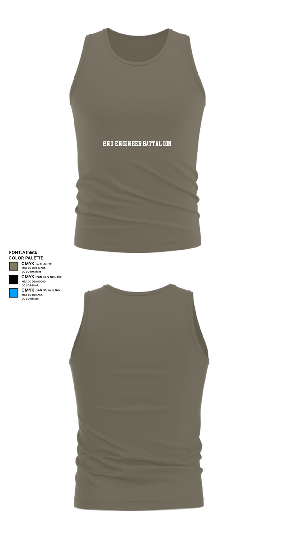 Tank Top, 2nd Engineer Battalion, Army, Teamtime, Team time, sublimation, custom sports apparel, team uniforms, spirit wear, spiritwear, sports uniforms, custom shirts, team store, custom team store, fundraiser sports, apparel fundraiser