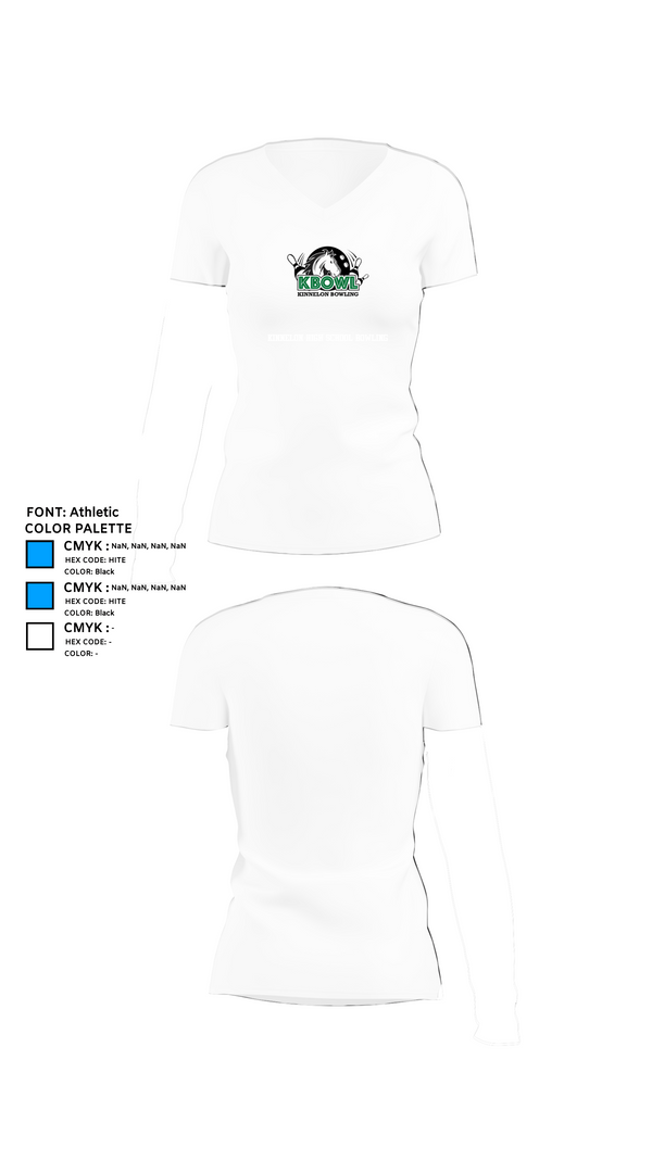 Womens Short Sleeve Vneck Shirt, Kinnelon High School Bowling, Bowling, Teamtime, Team time, sublimation, custom sports apparel, team uniforms, spirit wear, spiritwear, sports uniforms, custom shirts, team store, custom team store, fundraiser sports, apparel fundraiser