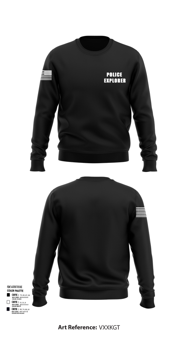 Crew Neck Sweatshirt, Police Explorer, Police, Teamtime, Team time, sublimation, custom sports apparel, team uniforms, spirit wear, spiritwear, sports uniforms, custom shirts, team store, custom team store, fundraiser sports, apparel fundraiser