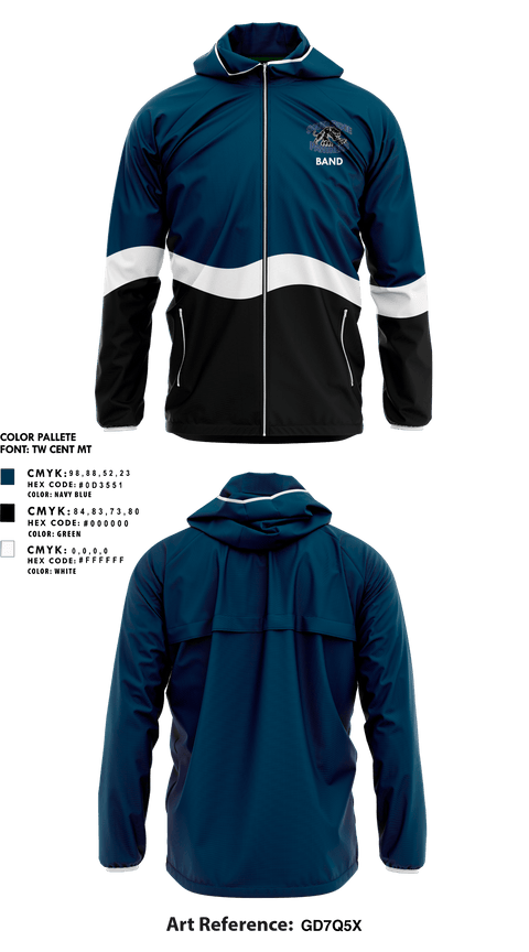 Windbreaker, South Ridge High School Band, Spirit Store, Teamtime, Team time, sublimation, custom sports apparel, team uniforms, spirit wear, spiritwear, sports uniforms, custom shirts, team store, custom team store, fundraiser sports, apparel fundraiser