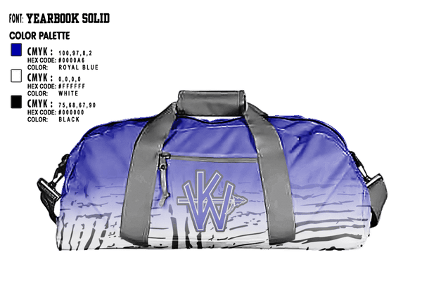 Duffle Bag, Ketchum Warriors, Football, Teamtime, Team time, sublimation, custom sports apparel, team uniforms, spirit wear, spiritwear, sports uniforms, custom shirts, team store, custom team store, fundraiser sports, apparel fundraiser