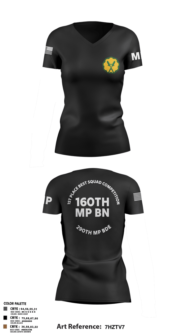 Womens Short Sleeve Vneck Shirt, 160th mp bn, Army, Teamtime, Team time, sublimation, custom sports apparel, team uniforms, spirit wear, spiritwear, sports uniforms, custom shirts, team store, custom team store, fundraiser sports, apparel fundraiser