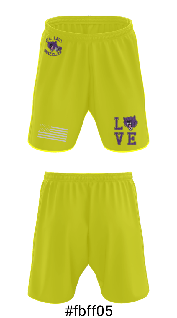 Athletic Shorts With Pockets, SA LADY GRIZZLES, Women's Volleyball, Teamtime, Team time, sublimation, custom sports apparel, team uniforms, spirit wear, spiritwear, sports uniforms, custom shirts, team store, custom team store, fundraiser sports, apparel fundraiser