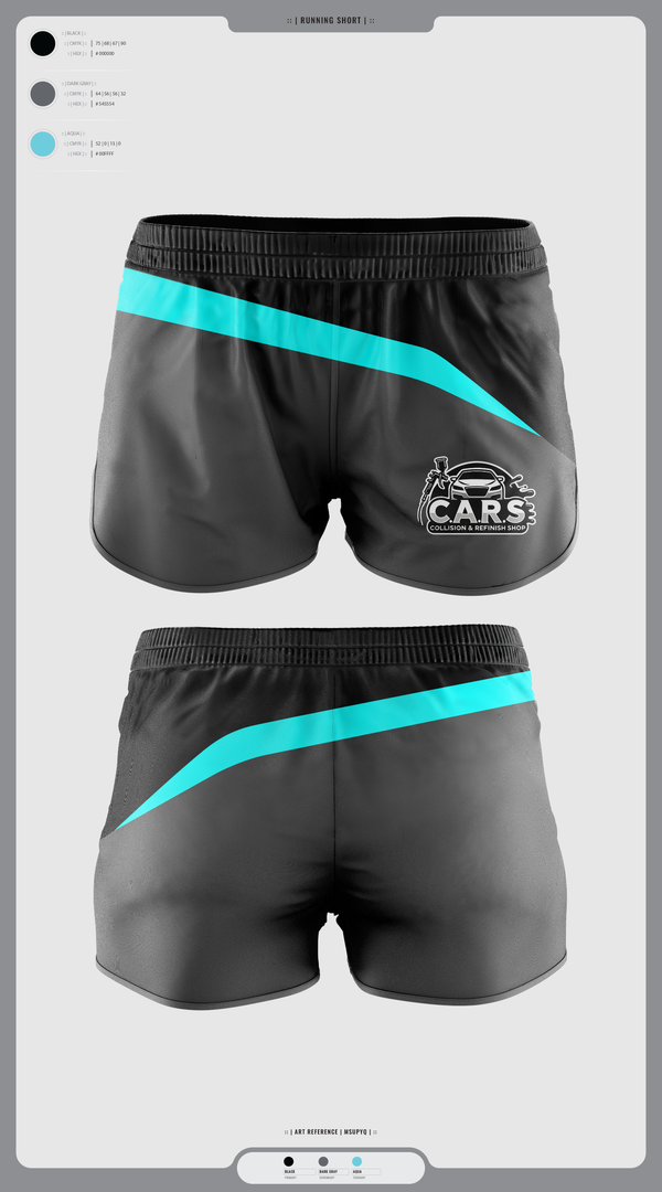 Womens Shorts, C.A.R.S, , Teamtime, Team time, sublimation, custom sports apparel, team uniforms, spirit wear, spiritwear, sports uniforms, custom shirts, team store, custom team store, fundraiser sports, apparel fundraiser