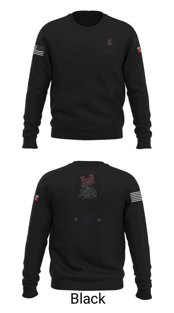 Crew Neck Sweatshirt, 205th HHC, National Guard, Teamtime, Team time, sublimation, custom sports apparel, team uniforms, spirit wear, spiritwear, sports uniforms, custom shirts, team store, custom team store, fundraiser sports, apparel fundraiser