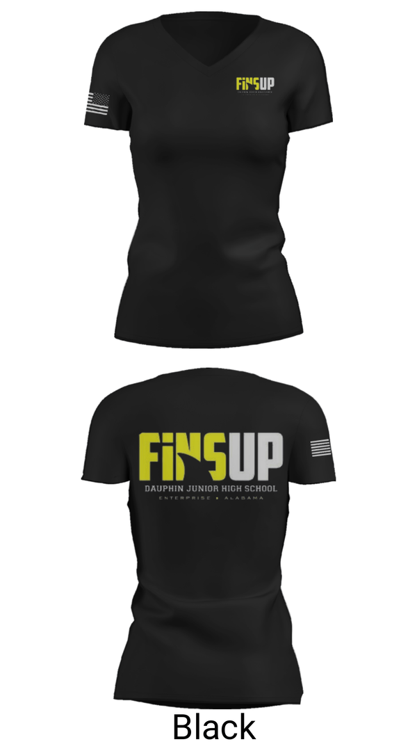 Women's Short Sleeve Vneck Shirt, Dauphin Fins, Football, Teamtime, Team time, sublimation, custom sports apparel, team uniforms, spirit wear, spiritwear, sports uniforms, custom shirts, team store, custom team store, fundraiser sports, apparel fundraiser